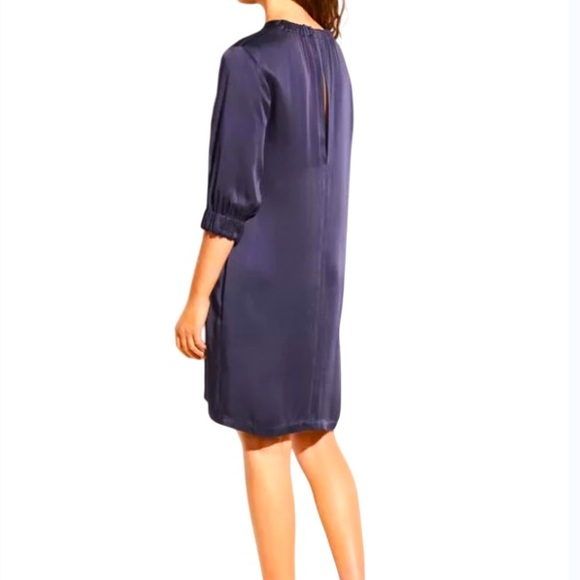 VINCE Navy Blue 3/4 Sleeve Sheath Shift Dress- Size Medium - Picture 11 of 11